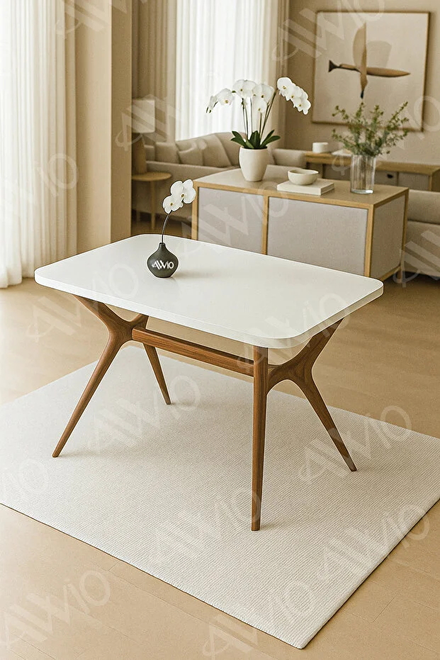 Nora 80x120 Mutfak Masası Yemek Masası Balkon Masası Cafe Masası